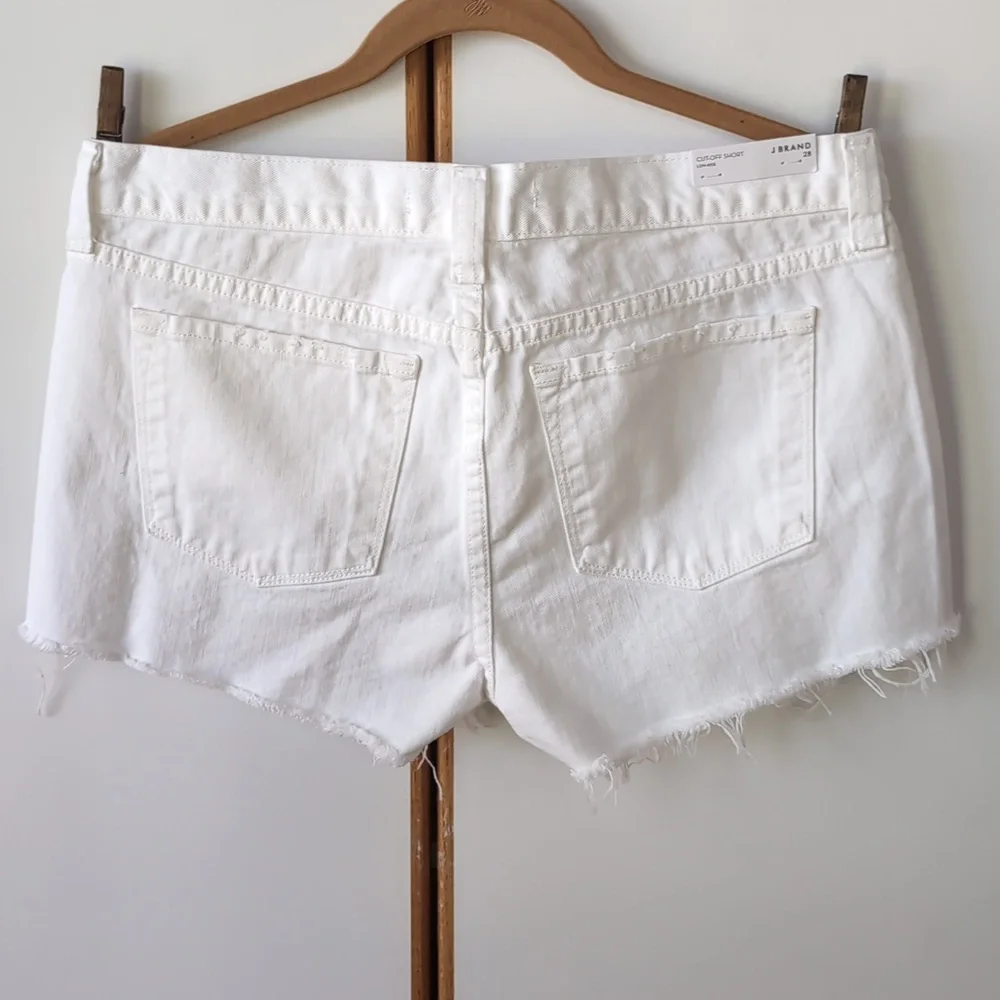 NWT J Brand Cut-Off Short Low-Rise Vixen White Jean 28